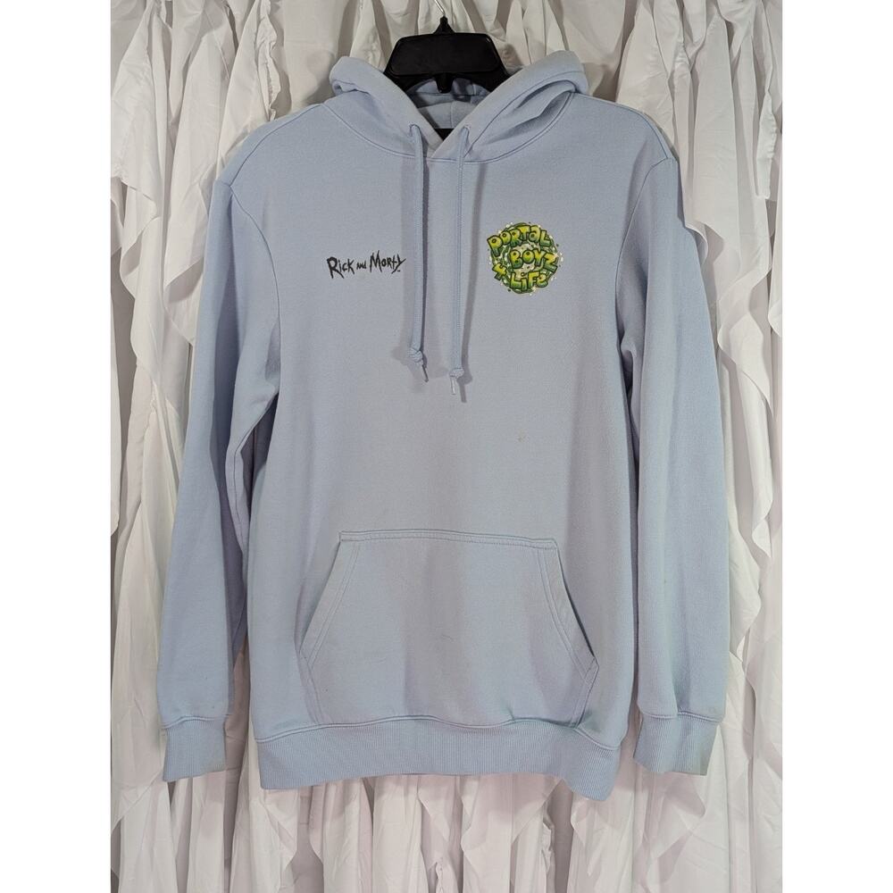 H&M x Rick and Morty Portal Boyz 4 Life Blue Hoodie XS